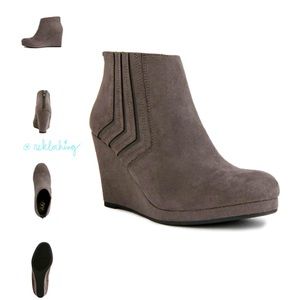 Wedge Booties SUGAR GREY GRAY JULIETTE size 8M - NWT